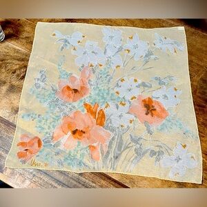 Vintage 1960’s VERA with Ladybug Scarf 21” by 21” Great RETRO Boho statement